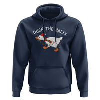 Funny Christmas Silly Goose Hoodie Funny Duck the Halls - Wonder Print Shop