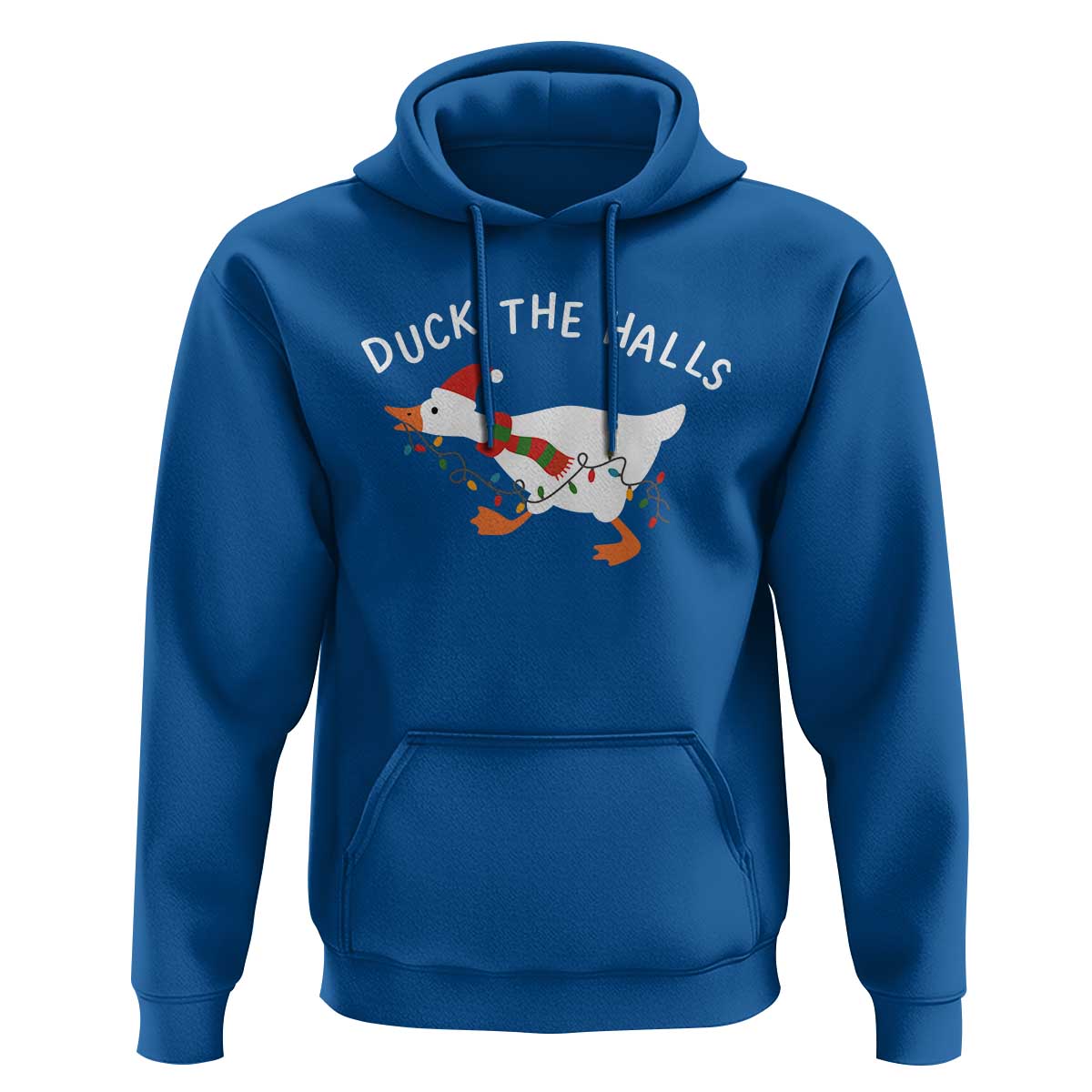 Funny Christmas Silly Goose Hoodie Funny Duck the Halls - Wonder Print Shop