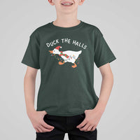 Funny Christmas Silly Goose T Shirt For Kid Funny Duck the Halls - Wonder Print Shop