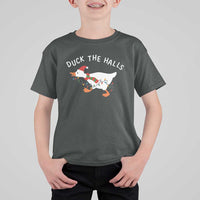 Funny Christmas Silly Goose T Shirt For Kid Funny Duck the Halls - Wonder Print Shop
