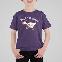 Funny Christmas Silly Goose T Shirt For Kid Funny Duck the Halls - Wonder Print Shop
