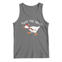 Funny Christmas Silly Goose Tank Top Funny Duck the Halls - Wonder Print Shop