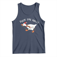 Funny Christmas Silly Goose Tank Top Funny Duck the Halls - Wonder Print Shop