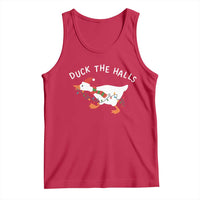 Funny Christmas Silly Goose Tank Top Funny Duck the Halls - Wonder Print Shop