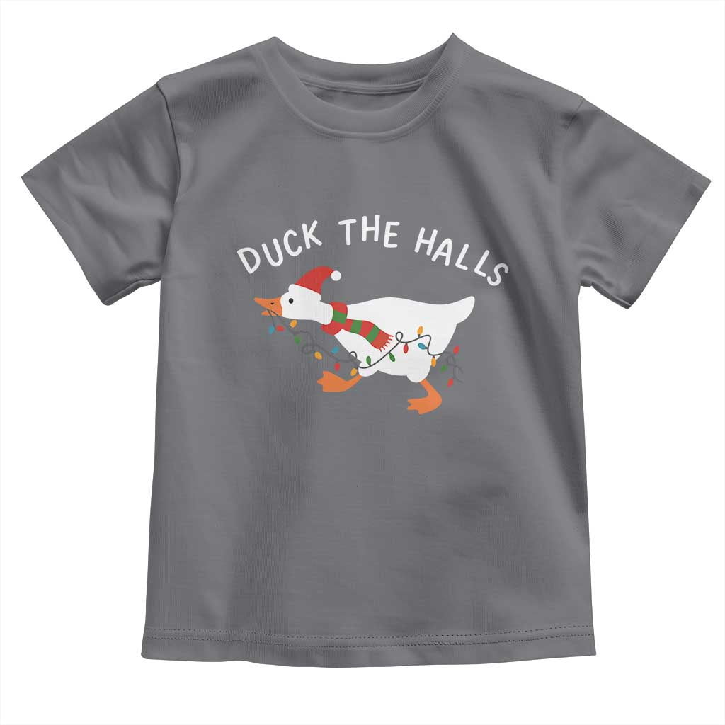 Funny Christmas Silly Goose Toddler T Shirt Funny Duck the Halls - Wonder Print Shop