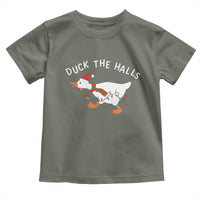 Funny Christmas Silly Goose Toddler T Shirt Funny Duck the Halls - Wonder Print Shop