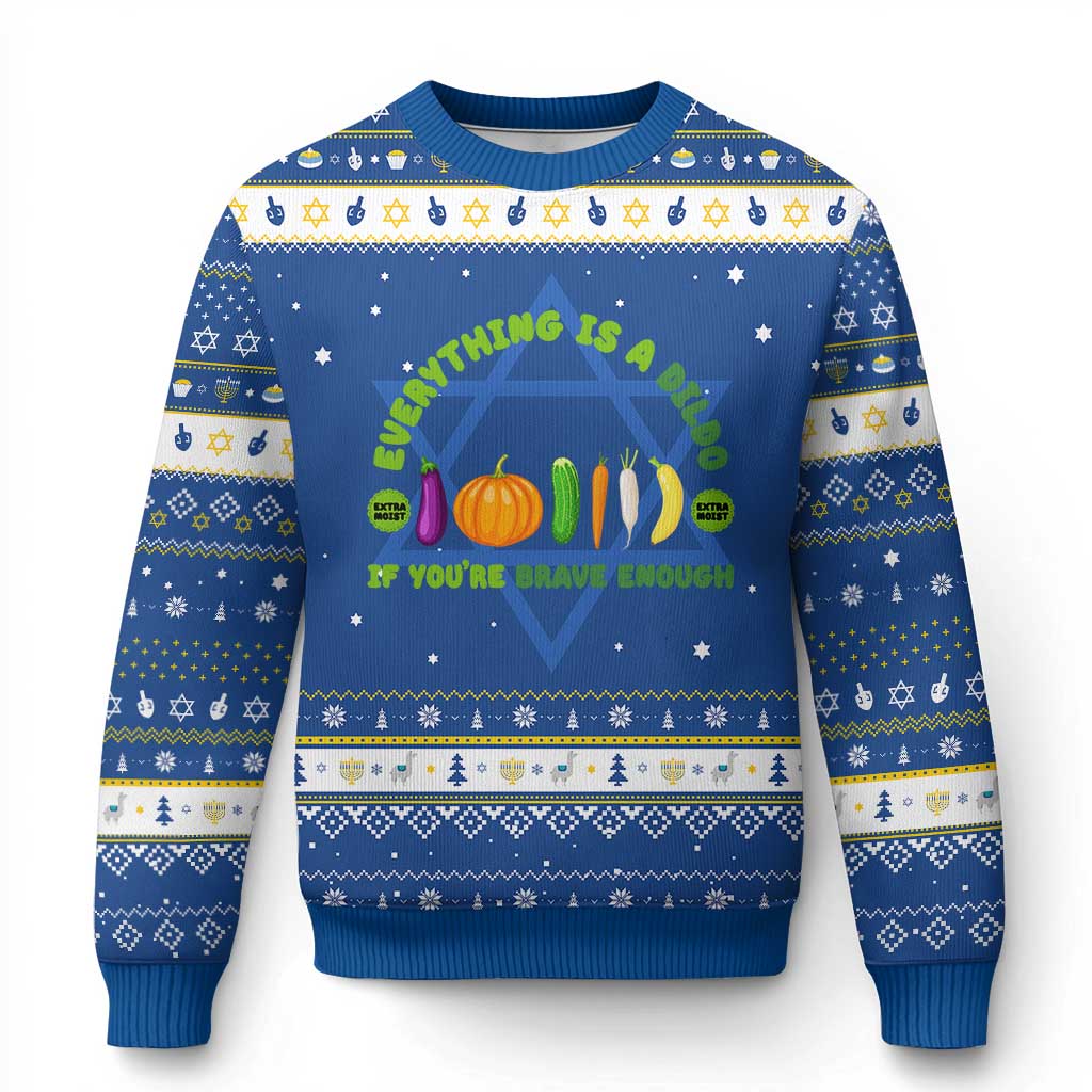 Funny Embarrassing Hanukkah Ugly Sweater Naughty Inappropriate Gifts Dirty Adult Humor - Wonder Print Shop