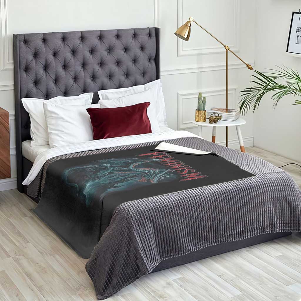 Feminism Dragon Throw Blanket Retro Vintage Gothic Fantasy Castle Feminist Empowerment - Wonder Print Shop