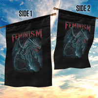 Feminism Dragon Garden Flag Retro Vintage Gothic Fantasy Castle Feminist Empowerment - Wonder Print Shop