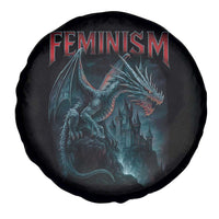 Feminism Dragon Spare Tire Cover Retro Vintage Gothic Fantasy Castle Feminist Empowerment - Wonder Print Shop