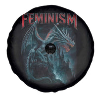 Feminism Dragon Spare Tire Cover Retro Vintage Gothic Fantasy Castle Feminist Empowerment - Wonder Print Shop
