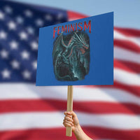 Feminism Dragon Protest Sign Retro Vintage Gothic Fantasy Castle Feminist Empowerment - Wonder Print Shop