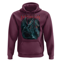 Feminism Dragon Hoodie Retro Vintage Gothic Fantasy Castle Feminist Empowerment - Wonder Print Shop