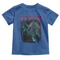Feminism Dragon Toddler T Shirt Retro Vintage Gothic Fantasy Castle Feminist Empowerment - Wonder Print Shop