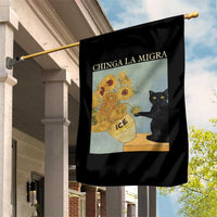 Chinga la Migra Garden Flag Subtle FDT Black Cat Meme Van Gogh Art - Wonder Print Shop