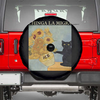 Chinga la Migra Spare Tire Cover Subtle FDT Black Cat Meme Van Gogh Art - Wonder Print Shop