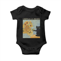 Chinga la Migra Baby Onesie Subtle FDT Black Cat Meme Van Gogh Art - Wonder Print Shop