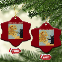 Chinga la Migra Ceramic Ornament Subtle FDT Black Cat Meme Van Gogh Art - Wonder Print Shop
