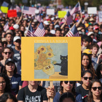 Chinga la Migra Protest Sign Subtle FDT Black Cat Meme Van Gogh Art - Wonder Print Shop