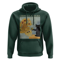 Chinga la Migra Hoodie Subtle FDT Black Cat Meme Van Gogh Art - Wonder Print Shop