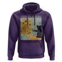 Chinga la Migra Hoodie Subtle FDT Black Cat Meme Van Gogh Art - Wonder Print Shop