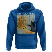 Chinga la Migra Hoodie Subtle FDT Black Cat Meme Van Gogh Art - Wonder Print Shop