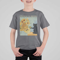 Chinga la Migra T Shirt For Kid Subtle FDT Black Cat Meme Van Gogh Art - Wonder Print Shop