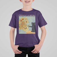 Chinga la Migra T Shirt For Kid Subtle FDT Black Cat Meme Van Gogh Art - Wonder Print Shop