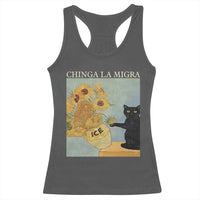 Chinga la Migra Racerback Tank Top Subtle FDT Black Cat Meme Van Gogh Art - Wonder Print Shop