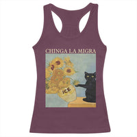 Chinga la Migra Racerback Tank Top Subtle FDT Black Cat Meme Van Gogh Art - Wonder Print Shop