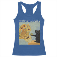 Chinga la Migra Racerback Tank Top Subtle FDT Black Cat Meme Van Gogh Art - Wonder Print Shop