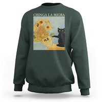 Chinga la Migra Sweatshirt Subtle FDT Black Cat Meme Van Gogh Art - Wonder Print Shop