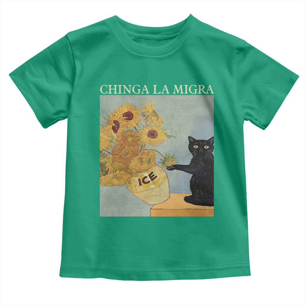 Chinga la Migra Toddler T Shirt Subtle FDT Black Cat Meme Van Gogh Art - Wonder Print Shop