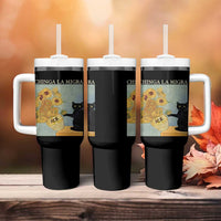 Chinga la Migra Tumbler With Handle Subtle FDT Black Cat Meme Van Gogh Art - Wonder Print Shop