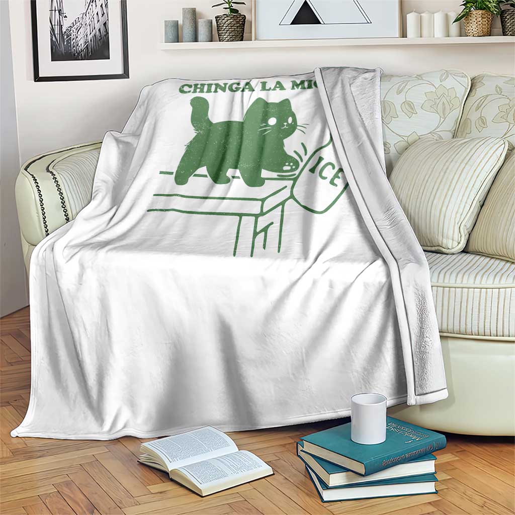 Chinga la Migra Throw Blanket Funny Subtle FDT Cat Meme - Wonder Print Shop