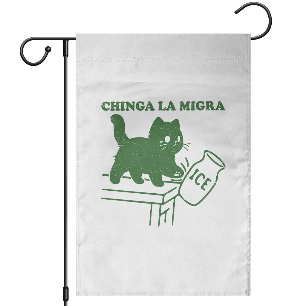 Chinga la Migra Garden Flag Funny Subtle FDT Cat Meme - Wonder Print Shop
