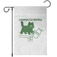 Chinga la Migra Garden Flag Funny Subtle FDT Cat Meme - Wonder Print Shop