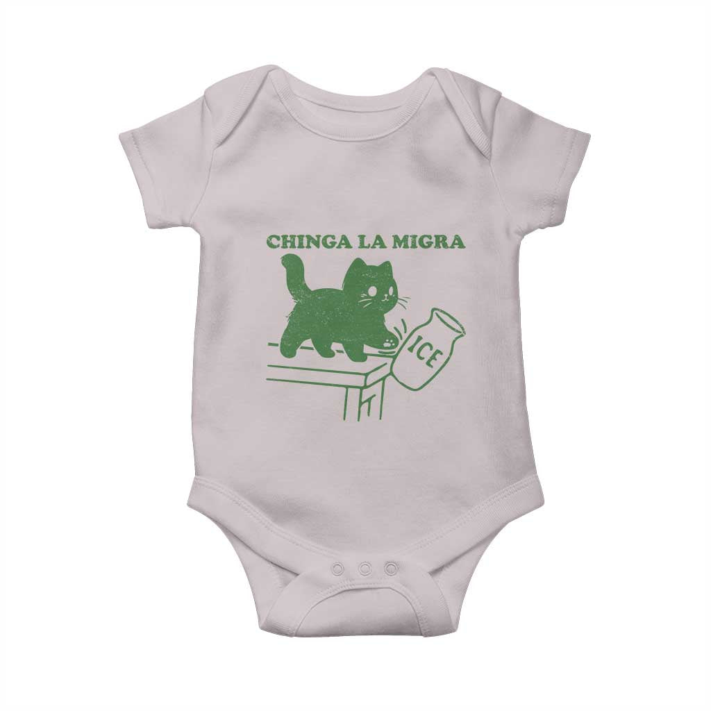 Chinga la Migra Baby Onesie Funny Subtle FDT Cat Meme - Wonder Print Shop