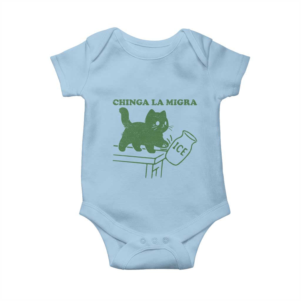 Chinga la Migra Baby Onesie Funny Subtle FDT Cat Meme - Wonder Print Shop