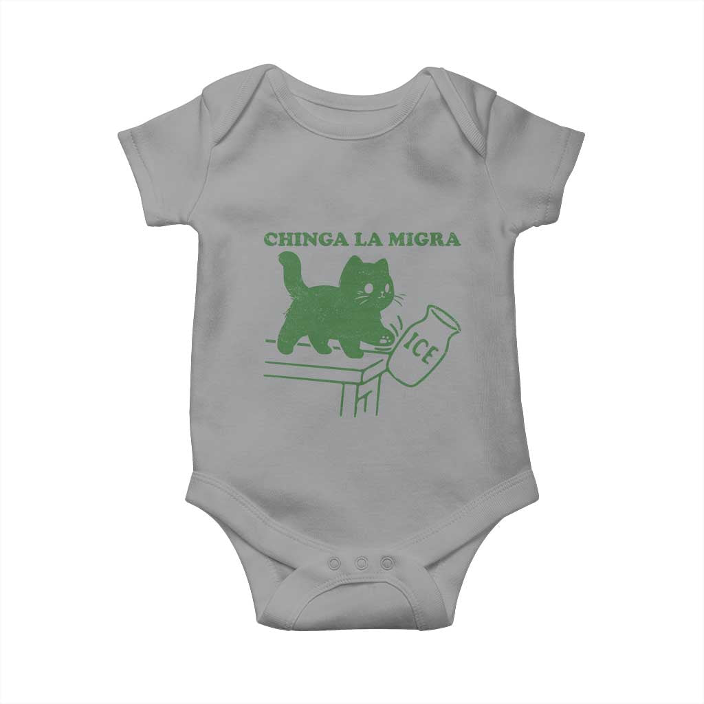 Chinga la Migra Baby Onesie Funny Subtle FDT Cat Meme - Wonder Print Shop