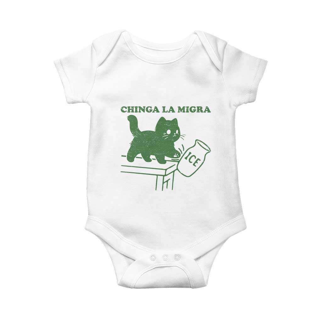 Chinga la Migra Baby Onesie Funny Subtle FDT Cat Meme - Wonder Print Shop