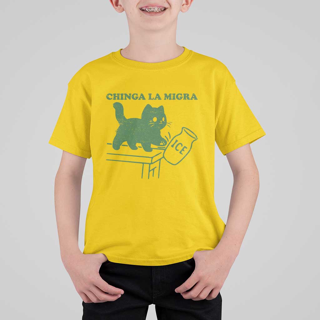 Chinga la Migra T Shirt For Kid Funny Subtle FDT Cat Meme - Wonder Print Shop
