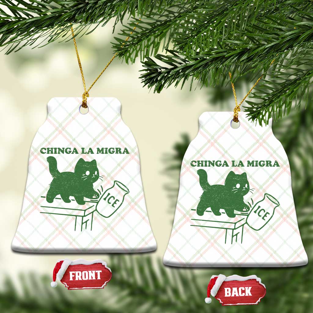 Chinga la Migra Ceramic Ornament Funny Subtle FDT Cat Meme - Wonder Print Shop