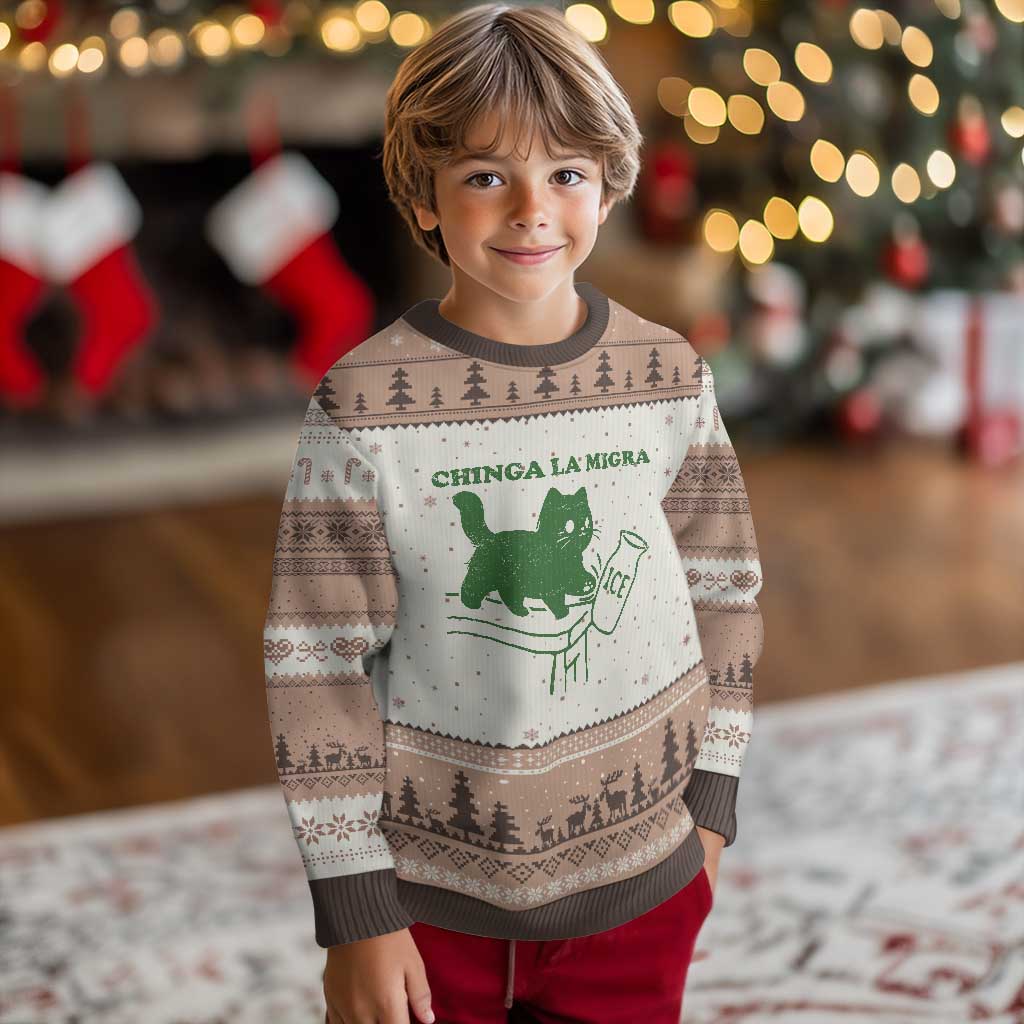 Chinga la Migra Ugly Christmas Sweater Funny Subtle FDT Cat Meme - Wonder Print Shop
