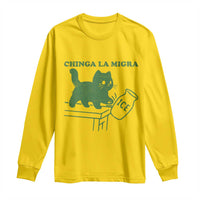 Chinga la Migra Long Sleeve Shirt Funny Subtle FDT Cat Meme - Wonder Print Shop