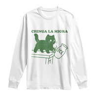 Chinga la Migra Long Sleeve Shirt Funny Subtle FDT Cat Meme - Wonder Print Shop