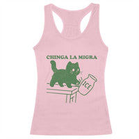 Chinga la Migra Racerback Tank Top Funny Subtle FDT Cat Meme - Wonder Print Shop