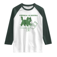 Chinga la Migra Raglan Shirt Funny Subtle FDT Cat Meme - Wonder Print Shop