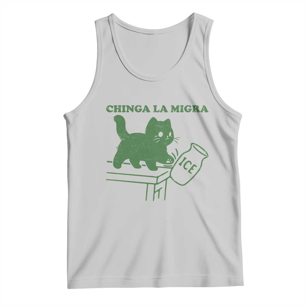 Chinga la Migra Tank Top Funny Subtle FDT Cat Meme - Wonder Print Shop