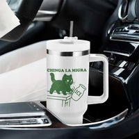 Chinga la Migra Tumbler With Handle Funny Subtle FDT Cat Meme - Wonder Print Shop